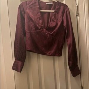 Purple silk blouse